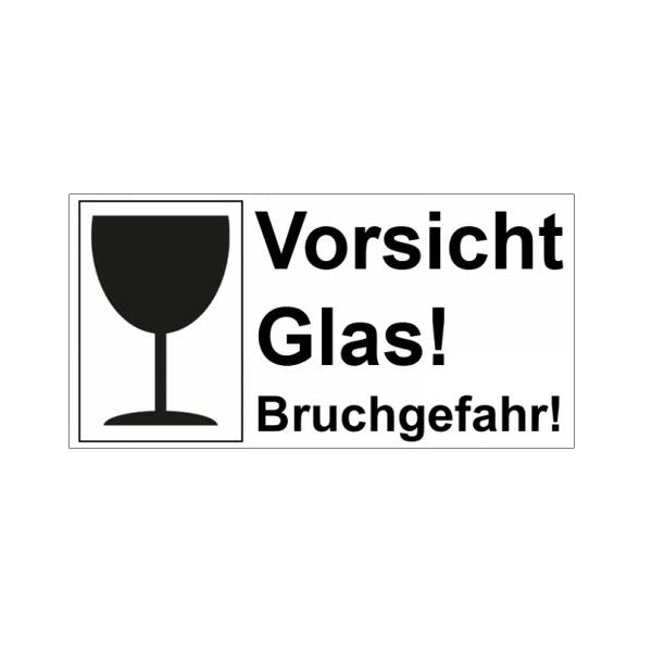 Warnetiketten - Vorsicht zerbrechlich! und Symbol Kelch - Verpackungen Warnetiketten - Vorsicht zerbrechlich! und Symbol Kelch - Verpackungen